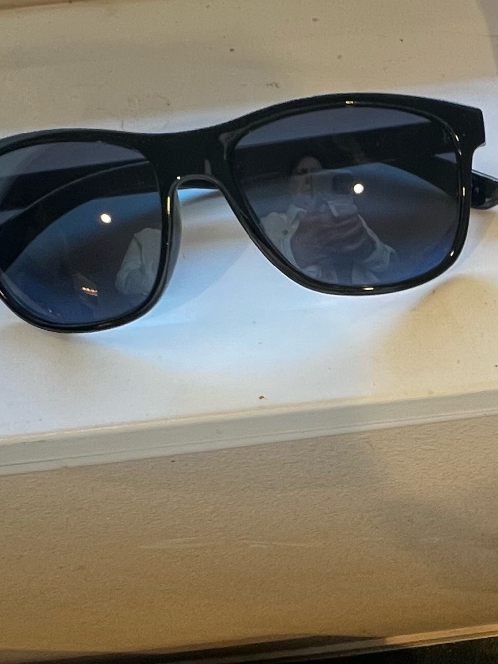 Women's Black Sunglasses with Dark Gradient Lenses